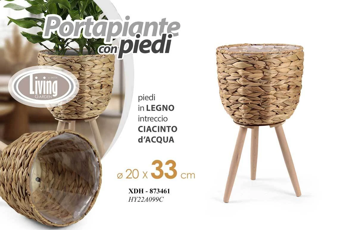 Set Di 3 Cesti In Erba Marina Intrecciati A Mano – Portavasi In Paglia Per Piante, Fiori, Rivestimento Interno Impermeabile, Decorazione Rustica Per Casa, Ufficio, Giardino, Balcone (Beige, Marrone) - 5