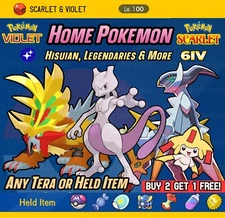 Pokémon Scarlet and Violet ⭐️ Pokemon Home ⭐️ New Releases ✨ Shiny 6IV & EVs