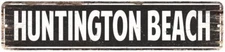 Huntington Beach Vintage Look Personalized Metal Sign Chic 4x18 104180008271