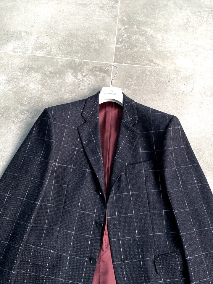 RARO Para hombres MULBERRY Blazer Deportivo Chaqueta de Lana a Cuadros Abrigo Formal EU 50 UK 40 Cuadros Foto 2 de 4