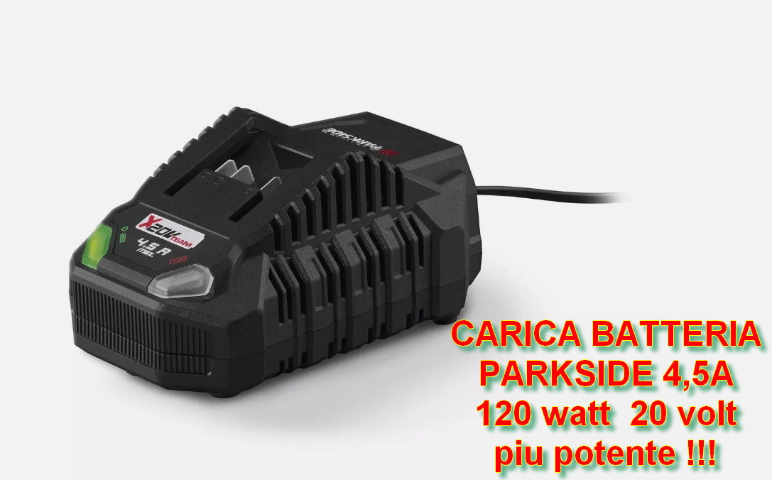 Occasione! Caricabatterie Parkside 20V Serie X Team 120W 4.5A