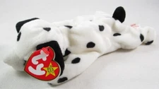 Ty Original Beanie Baby Dotty the Dalmatian Dog Plush + Heart Tag, 1996