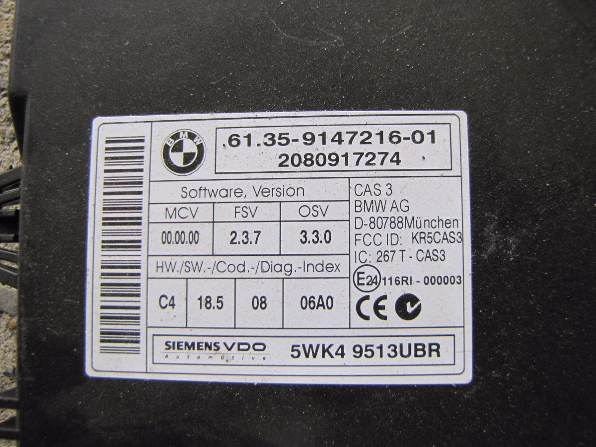 BMW 5er E60 E61 LCI Schlüssel CAS Steuergerät 9147216 | eBay