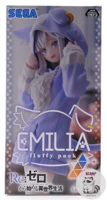 NEW UNUSED Luminasta Re Zero Emilia Fluffy Pack Figure SEGA