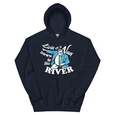 Van Down By The River Navy Graphic SecondRoundCo Unisex Hoodie