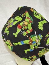 Men/Women Surgical Scrub Cap Lined Turtles Dark Brown 100 Cotton