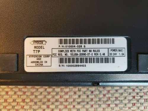 Hypercom Model T7P Credit Card Machine Reader Terminal - Picture 6 of 8