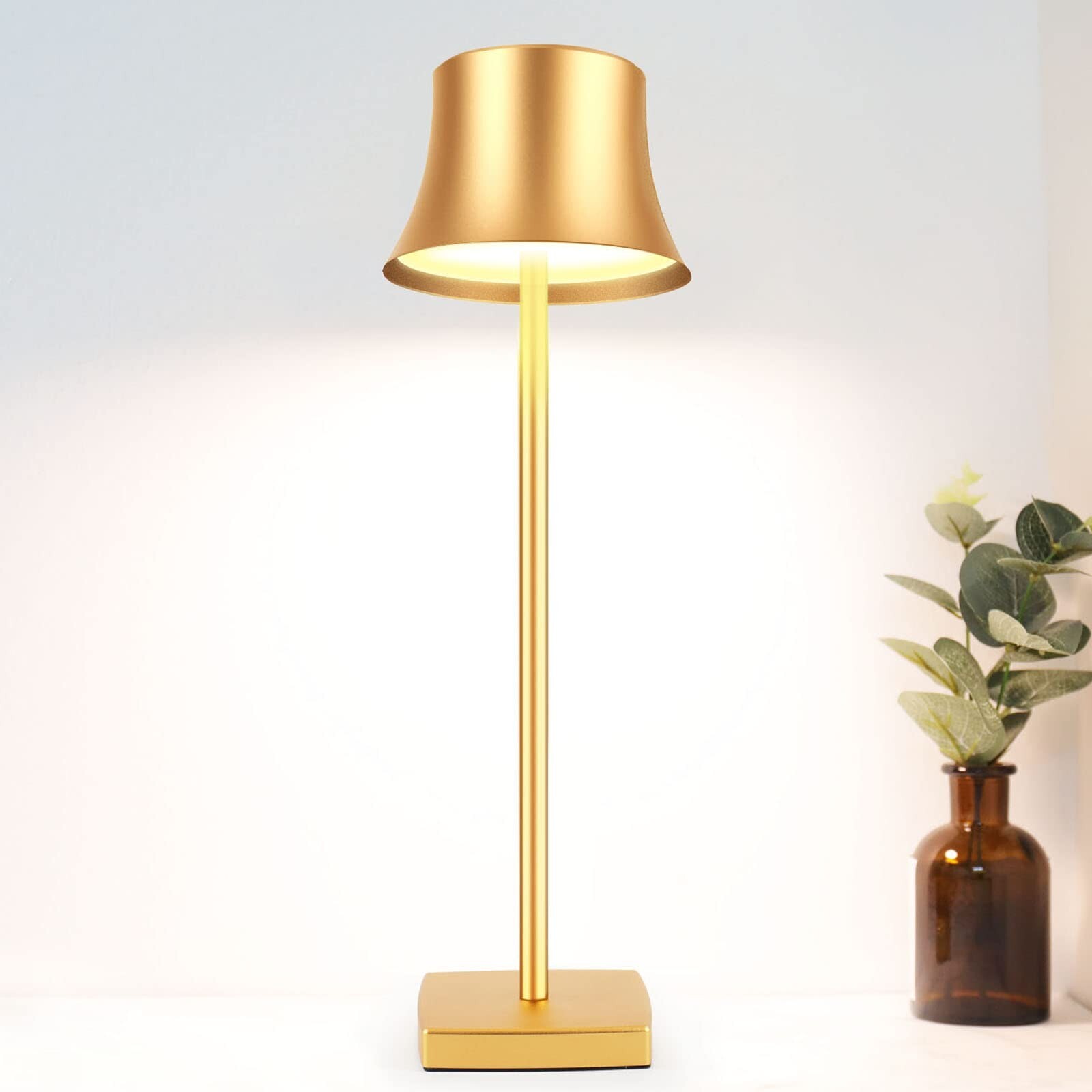 LED Desk Lamp Cordless Table Light, Rechargeable Battery Powered 3 Levels Bri...