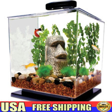 3 Gallon Cube Aquarium Kit LED Light Filter Betta Goldfish Tropical Fish New