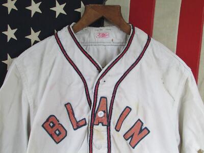 Vintage 1940s Blain Wool Baseball Uniform Dodge Davis Shirt