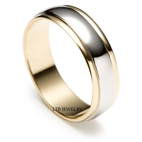 Two toned clearance mens wedding band
