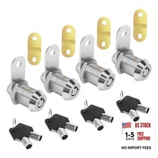 Cam Locks RV Storage Lock Keyed Alike,7/8" Cylinder Fits on Chrome 7/8 Inch 4