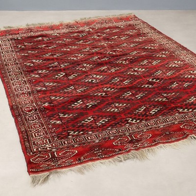 Antiker Bukhara Teppich Wolle Feiner Knoten Turkmenistan 260 x 180 cm