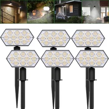 6X Solar Spot Lights LED Garden Outdoor Pathway Lawn Fence Lamp Spotlight Light