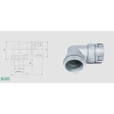 HELU 94204 HSSV 90 M Hose Screw Fitting Grey M32 90 1pc