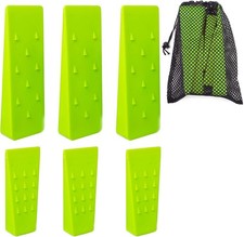6 Pack Tree Felling Wedges with Spikes for Safe 5.5“+8”, Green 