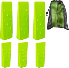 6 Pack Tree Felling Wedges with Spikes for Safe 5.5“+8”, Green 