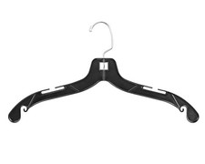 Black Plastic Clothes Hangers - Durable Plastic Hanger Pack for Organizing 50