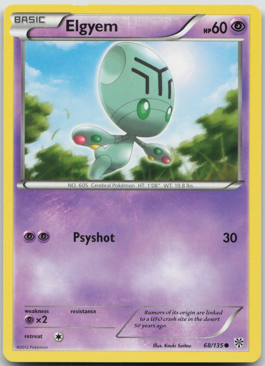 Elgyem (68) 68/135 Common Plasma Storm LP Normal