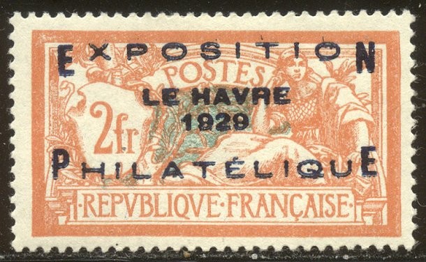 FRANCE #246 SCARCE Mint - 1929 Le Havre Expo Ovpt ($650)