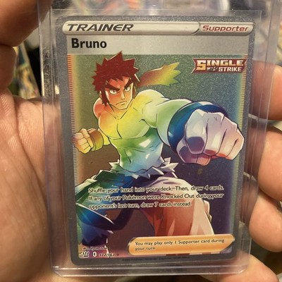 Trainer Bruno Single Strike - Rainbow Rare - Battle Styles 172/163 NM/M