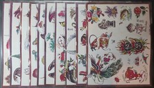 RARE 1979 Vintage, Traditional Don Nolan 10 Sheets, Tattoo Flash Set Portland OR