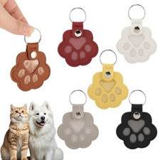 Pet Fur Keepsake Keychain Set, 6 Pack Paw Shaped Cat and Dog Hair Holder Keyc...