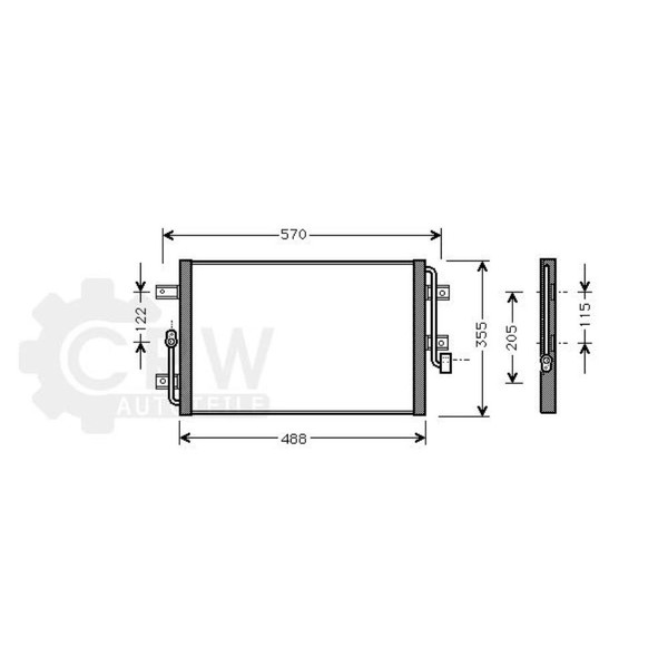 Kondensator Klimaanlage FüR Fiat Palio Weekend 1.2 Bj.97-04-image