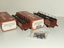 Klein Modellbahn 351 | 2x Autotransportwagen "Off 52" | KK-Kinematik | neuwertig