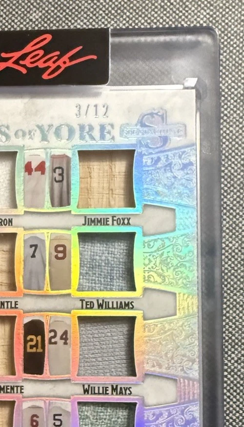 2025 Leaf Spectacular Mantle Aaron Mays Clemente DiMaggio Relic Game Used  #3/12 - Image 3 of 4