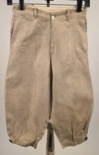 ANTIQUE 1920 S CHILD S LINEN BREECHES PANTS W BUTTON FLY