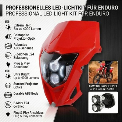 Scheinwerfer LED für Honda XR / XL 125 250 350 600 650 R / L Komplettset