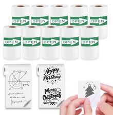 10 Rolls SelfAdhesive Thermal Paper, Glossy Thermal Printer Paper for Mini Po...