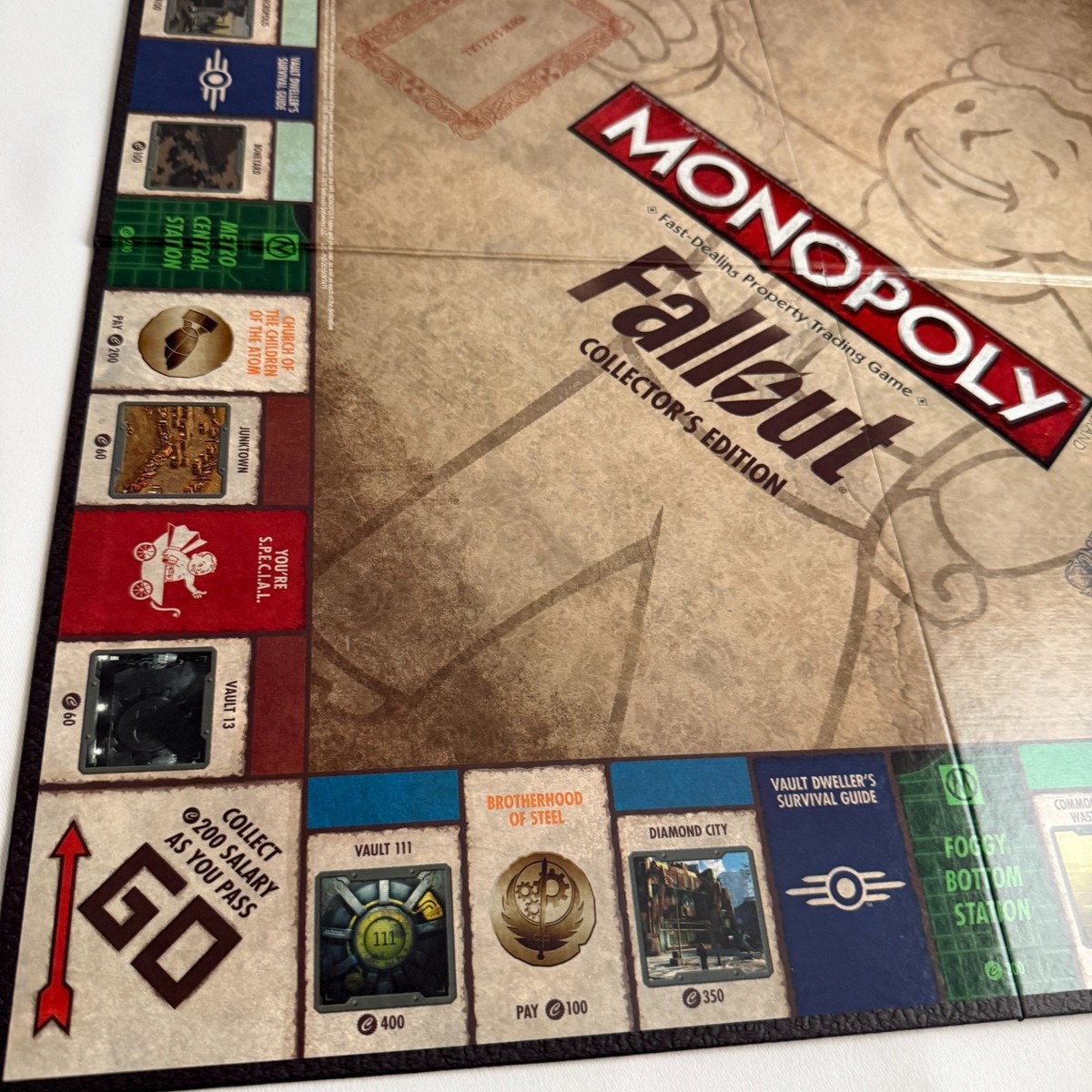 Fallout Monopoly Collector's Edition Hasbro 2015 Open Box Parts