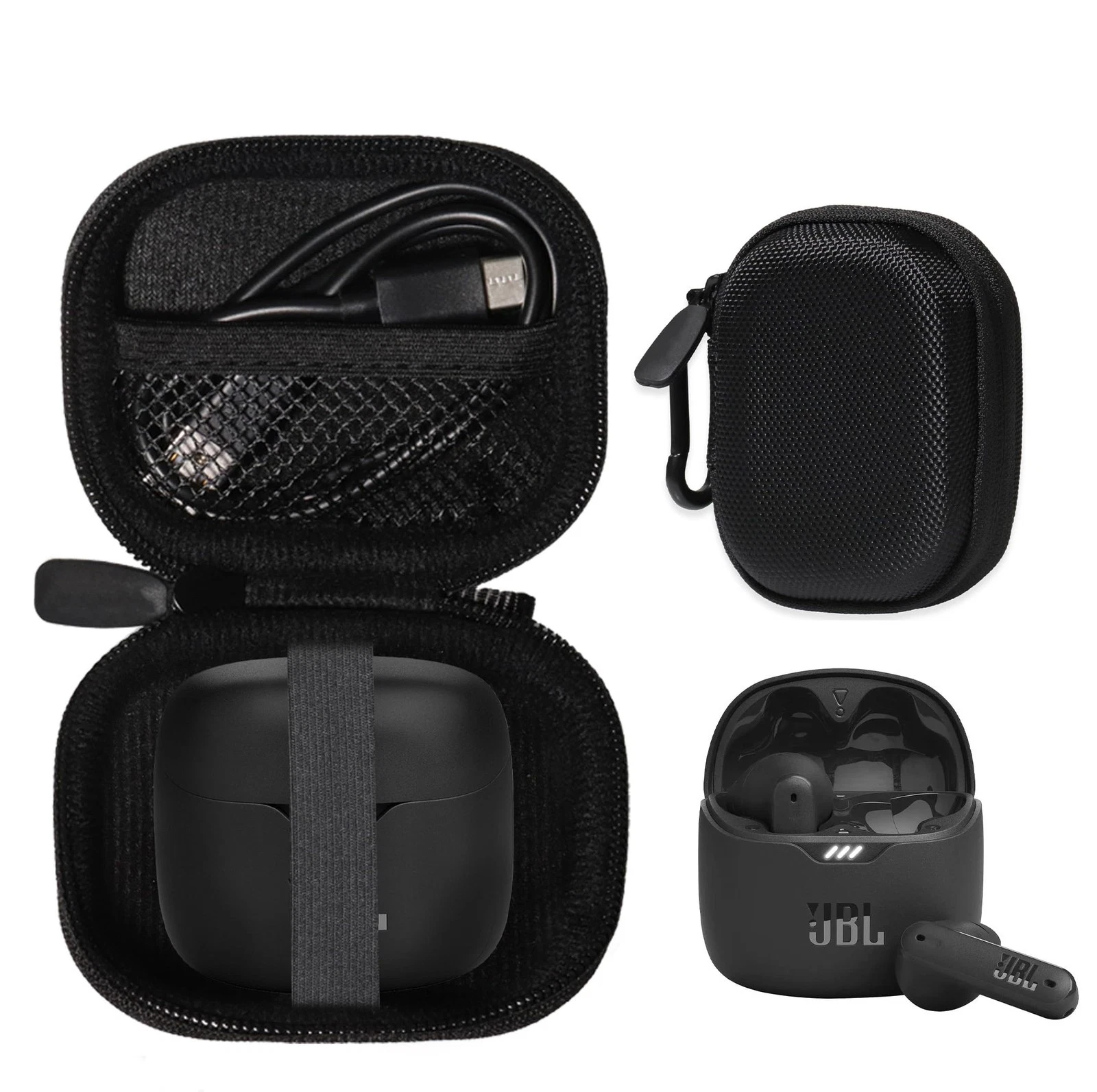 Earbuds Case for Tune Flex True Wireless Noise Cancelling Earbuds (Black)