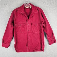 Vintage 90s Cabela's Flannel Shirt Mens Heavyweight Long Sleeve Collar Chamois