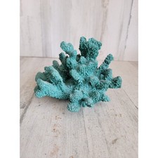 Blue ceramic coral tabletop sea life unique home decor ocean beach