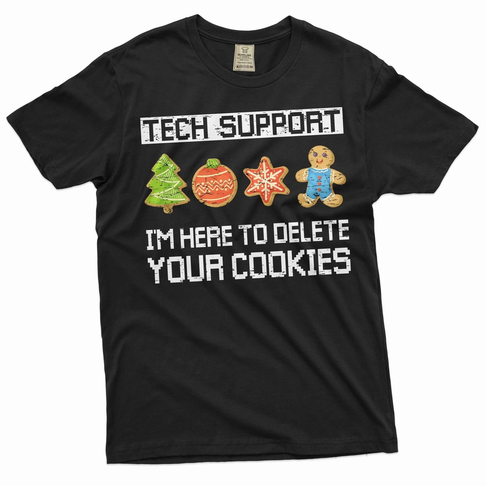 Funny Christmas Joke Shirt Christmas Ugly Tees Technical Support Tech Shirt - product detail image 1