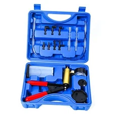  2 in 1 Handheld Vacuum Pump Brake Bleeder Kit for Motorcycle 16 pcs Brake Blue