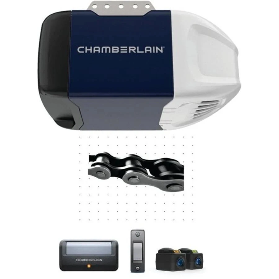Chamberlain Garage Door Opener 1/2 HP Chain Drive Ceiling-Mount w/ Safety-Sensor - Image 2 of 4