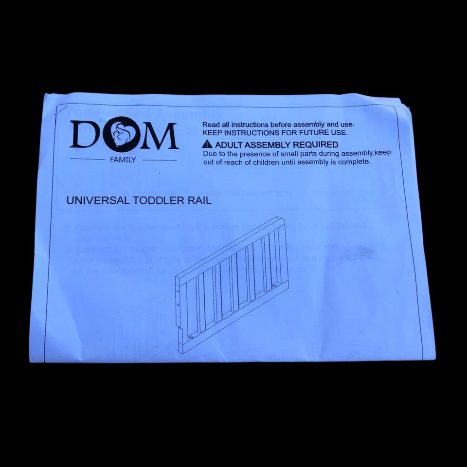 Riel de protección para cuna Dream On Me blanco convertible para niños pequeños, 21,25" x 1,2" x 12,25" Foto 4 de 4