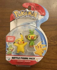 JAZWARES Pokémon Grookey + Pikachu Battle Figure Pack NIB - NEW