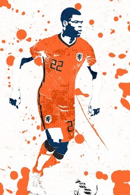 Denzel Dumfries 22 Sport Fans Tribute - Netherlands Inspired - POSTER 20''x30''