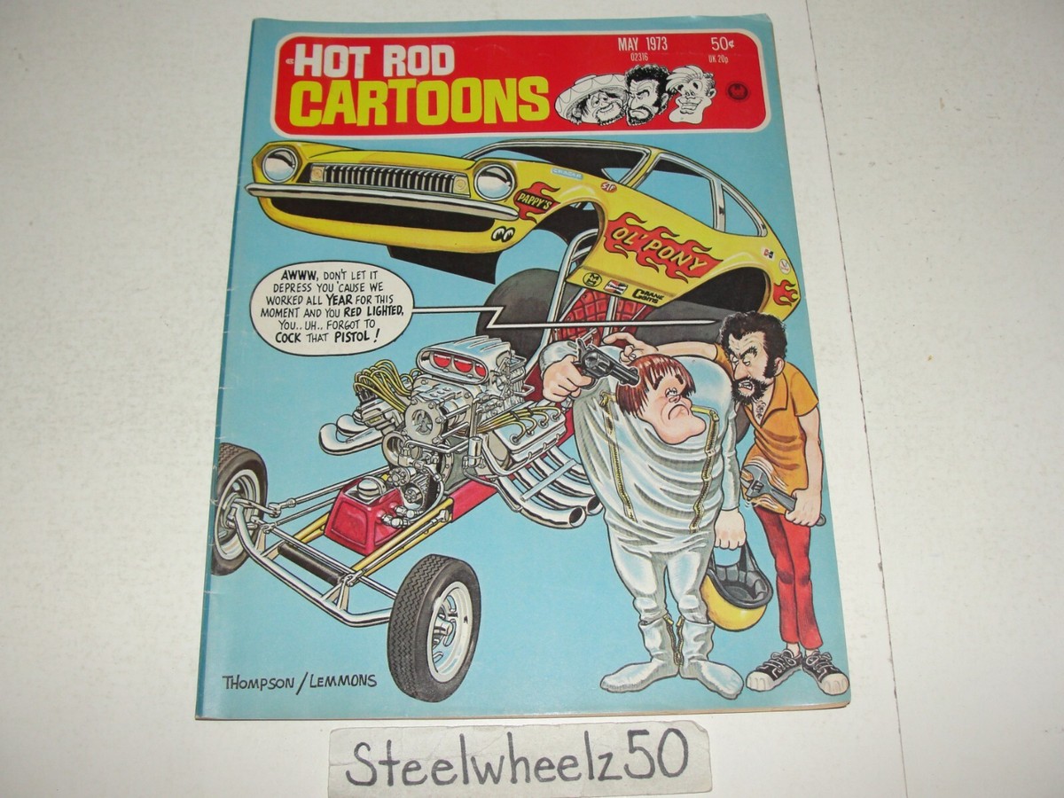 Vintage Hot Rod Cartoons #52 Magazine May 1973 Drag Race