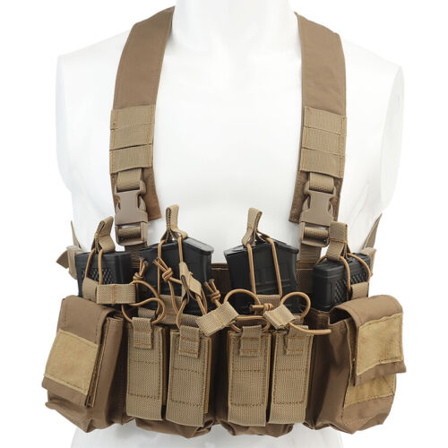 WoSporT Tactical Chest Rig Tool Vest Tactical Vest w/ Mag Pouch Military Gear MC - Picture 21 of 25