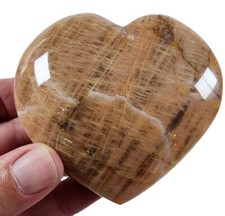 Moonstone Crystal Polished Heart "Premium Grade" Madagascar 138 grams