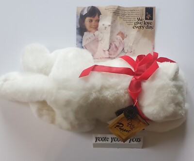 24K Polar Puff White Cat Plush 15'' Hand Puppet Vintage New w/ Tags