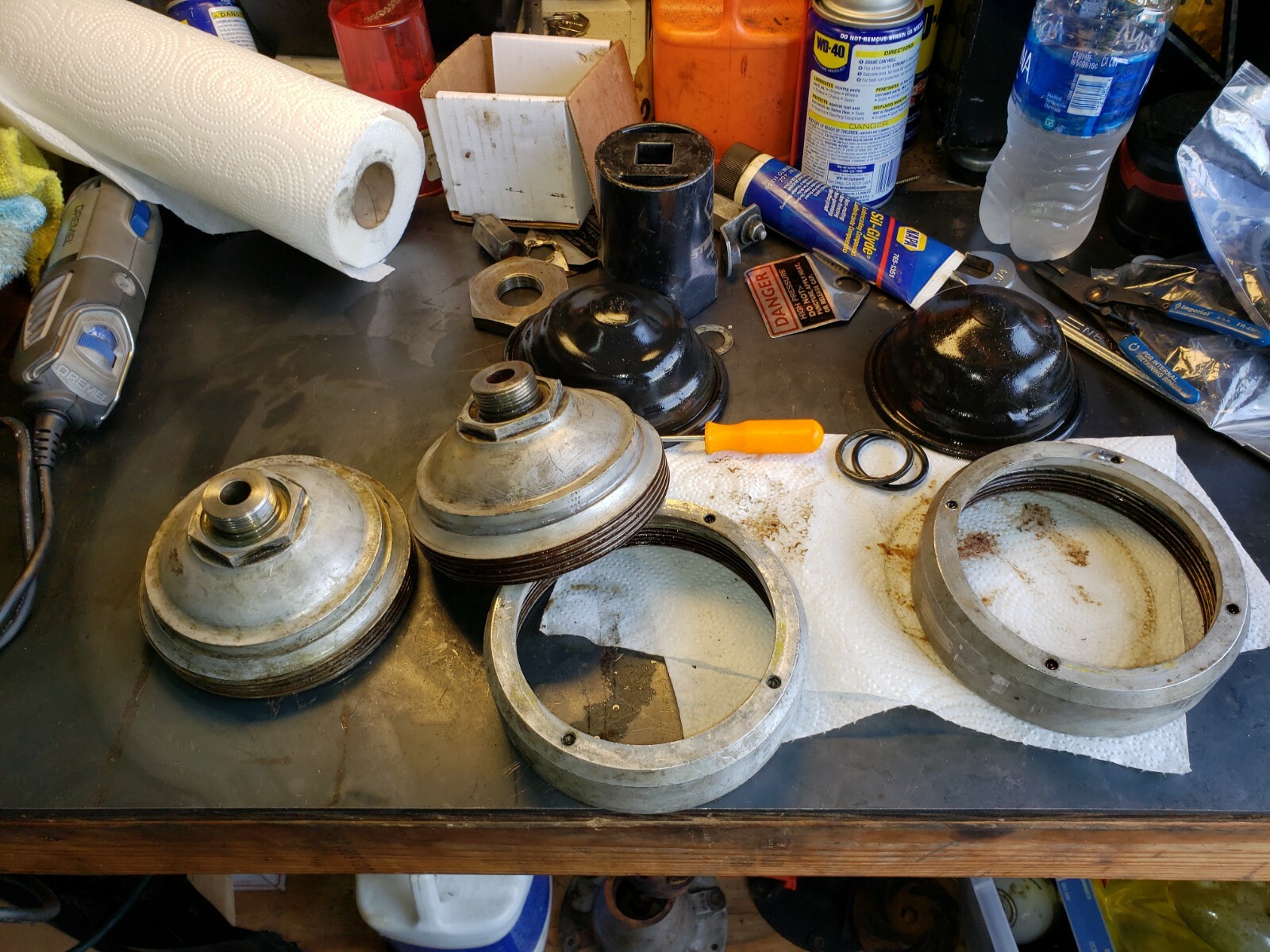 ROLLS ROYCE BRAKE ACCUMULATOR  REBUILD SERVICE I REBUILD "YOUR" SPHERE ONLY