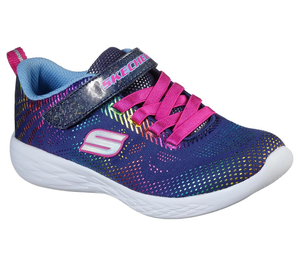 Skechers 302031N Go Run 600 Shimmer Speeder Girls Navy & Multi Trim Trainers | eBay