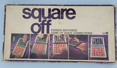 VINTAGE Square Off COMPLETE Parker Brothers 1972 Strategy Tiles